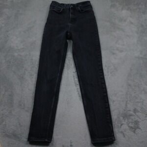 Ted Baker Jeans Womens 25 Black Denim Straight Slim Pockets Preppy